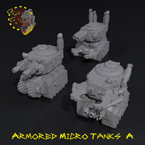 Armored Micro Tanks x3 - A - STL Download