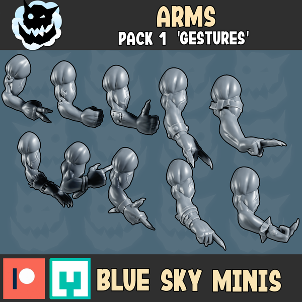 Arms x10 - Pack 1 'Gestures'