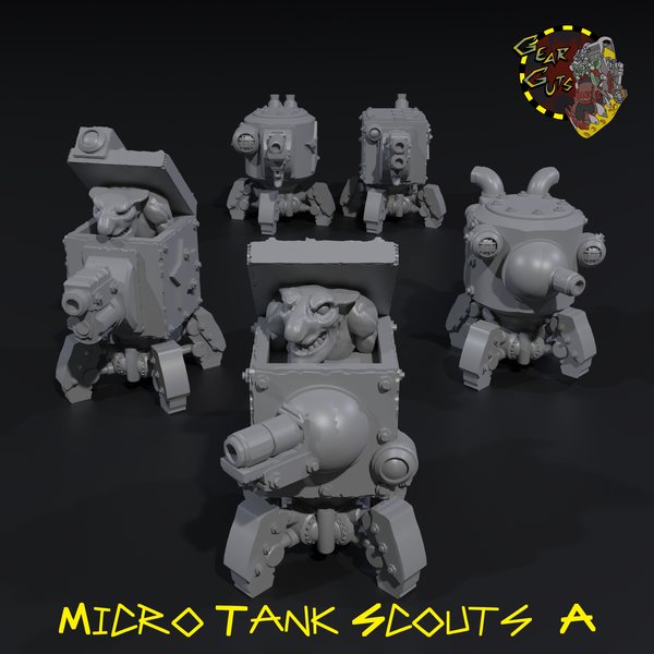 Micro Tank Scouts x5 - A - STL Download