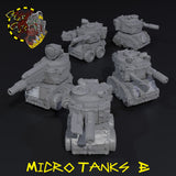 Micro Tanks x5 - E - STL Download