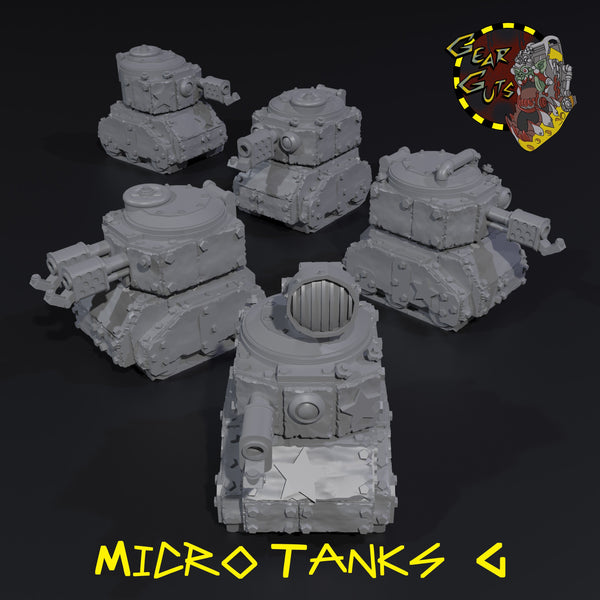 Micro Tanks x5 - G - STL Download