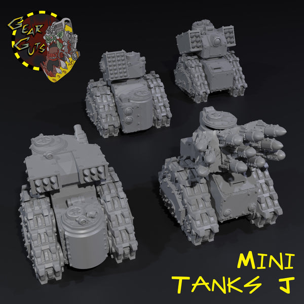 Mini Tanks x4 - J - STL Download