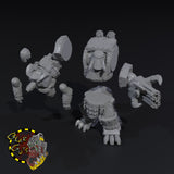 Armored Dark Broozer Gun Nuts x3 - A - STL Download