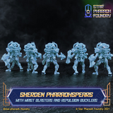 Sherden Pharaohspears with Wrist Pistols and Repulsion Bucklers x5