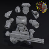 Iron Crusader Assault Cannon Troops x5 - A - STL Download
