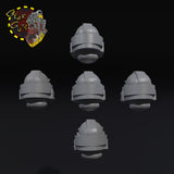 Iron Crusader Helmeted Heads x5 - A