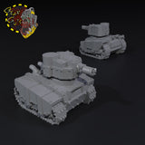 Mini Tanks x4 - B - STL Download