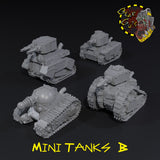 Mini Tanks x4 - B - STL Download