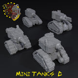 Mini Tanks x4 - C - STL Download