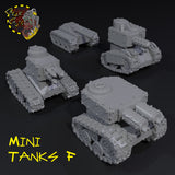 Mini Tanks x4 - F - STL Download