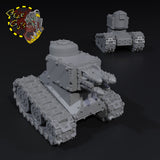 Mini Tanks x4 - F - STL Download
