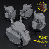 Mini Tanks x4 - H - STL Download