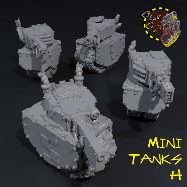 Mini Tanks x4 - H - STL Download