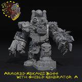 Armored Mekanic Boss with Shield Generator - A
