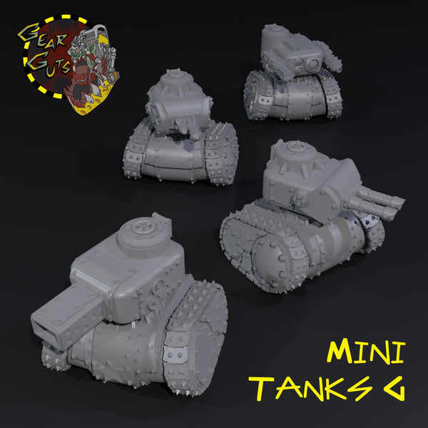 Mini Tanks x4 - G - STL Download