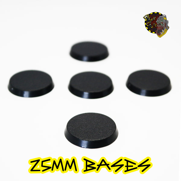25mm Round Bases x10