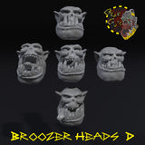 Broozer Heads x5 - D - STL Download
