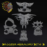 Broozer Heraldry Bits x5 - B - STL Download