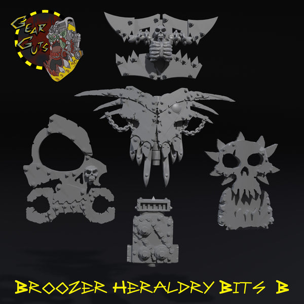 Broozer Heraldry Bits x5 - B - STL Download