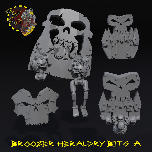 Broozer Heraldry Bits x4 - A - STL Download