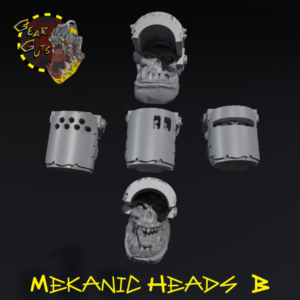 Mekanic Heads x5 - B - STL Download