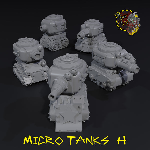 Micro Tanks x5 - H - STL Download