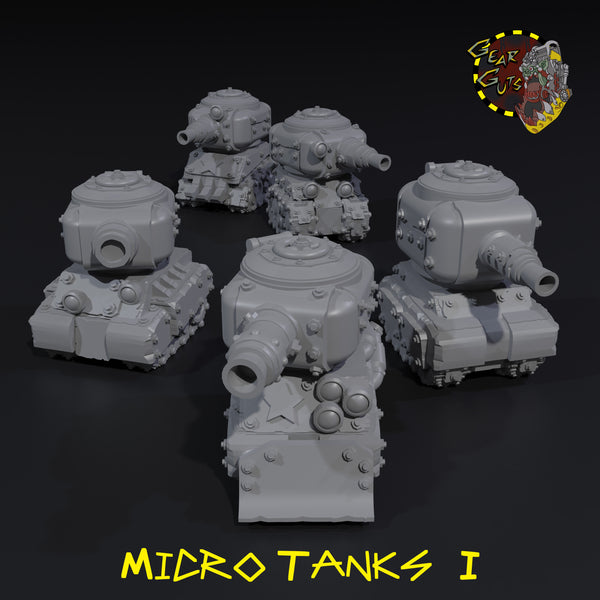 Micro Tanks x5 - I - STL Download