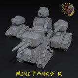 Mini Tanks x4 - K - STL Download