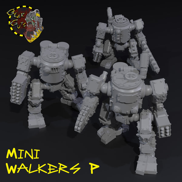 Mini Walkers x3 - P - STL Download