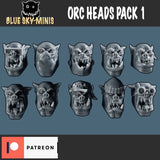 Orc Heads x10 - Pack 1