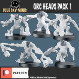 Orc Heads x10 - Pack 1