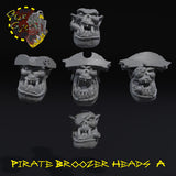 Pirate Broozer Heads x5 - A - STL Download