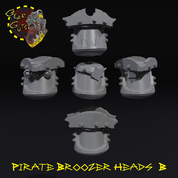 Pirate Broozer Heads x5 - B - STL Download
