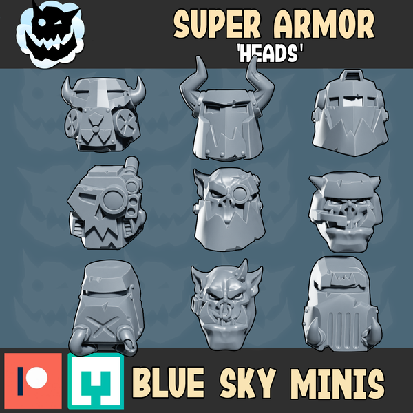 Super Armor Heads x9
