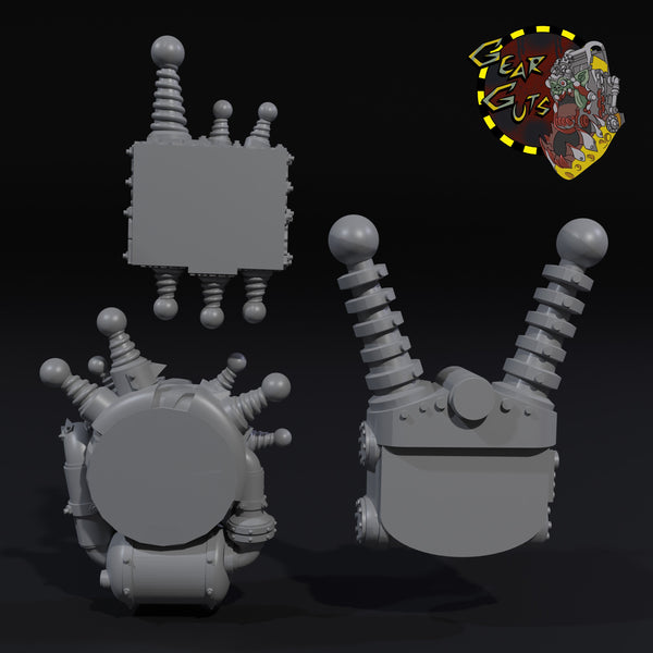 Backpack Shield Generator Shield Generator Backpack Bits x3 - B - STL Download – Gear Gut's Mek Shop