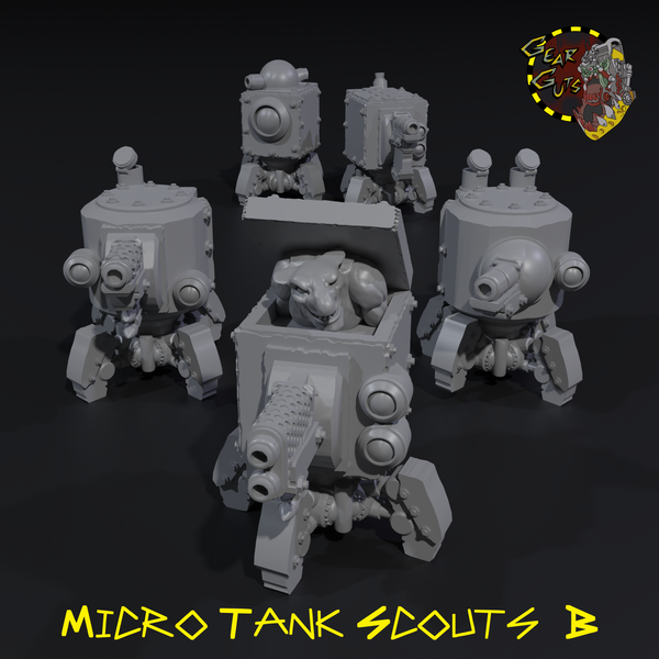 Micro Tank Scouts x5 - B - STL Download