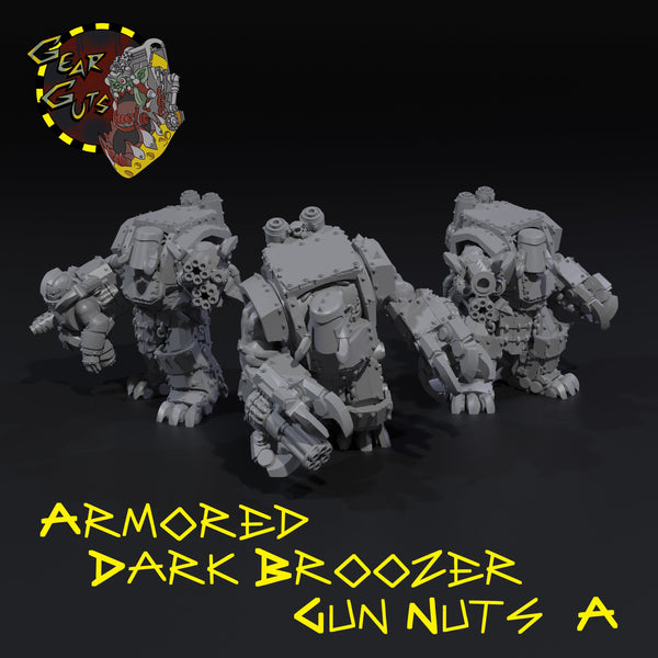 Armored Dark Broozer Gun Nuts x3 - A - STL Download