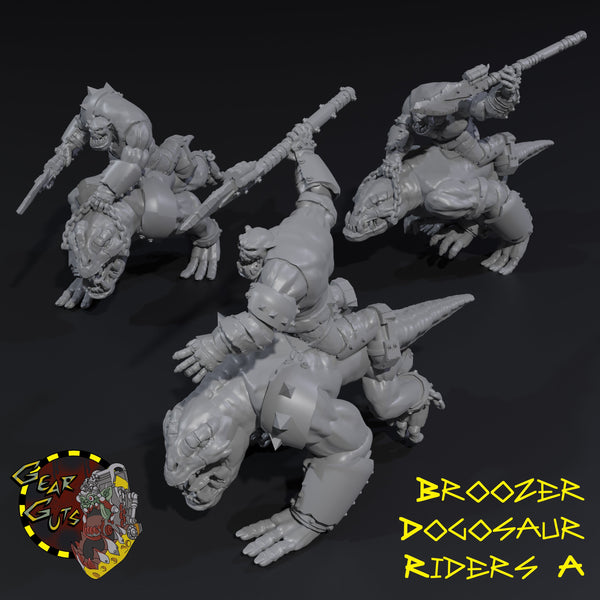 Broozer Dogosaur Riders x3 - A - STL Download
