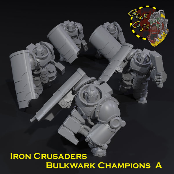 Iron Crusader Bulwark Champions x5 - A - STL Download