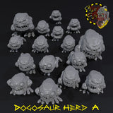 Dogosaur Herd x16 - A - STL Download
