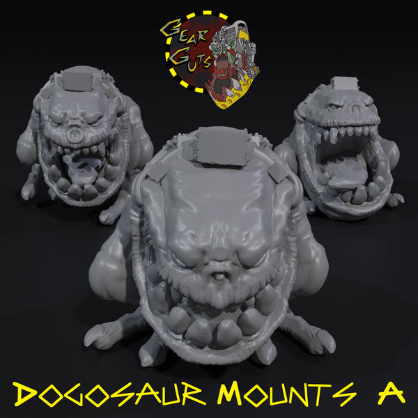 Dogosaur Mounts x3 - A - STL Download