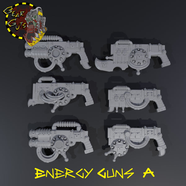 Energy Guns x6 - A - STL Download