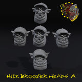 Hick Broozer Head Set x5 - A - STL Download