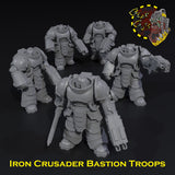 Iron Crusader Bastion Troops x5 - A - STL Download