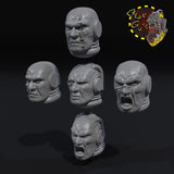 Iron Crusader Bare Heads x5 - A - STL Download