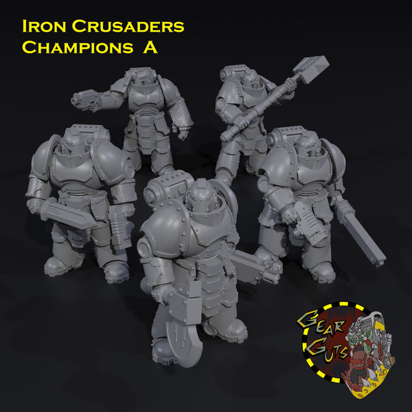 Iron Crusader Champions x5 - A - STL Download