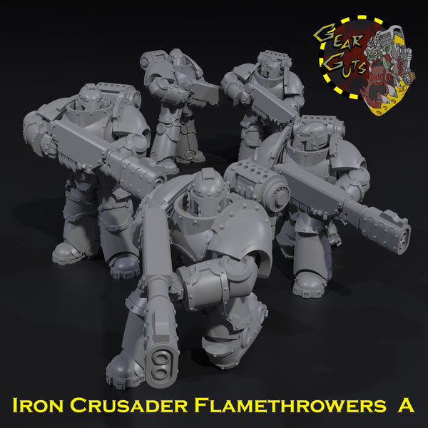 Iron Crusader Flamethrowers x5 - A - STL Download