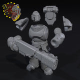 Iron Crusader Flamethrowers x5 - A - STL Download