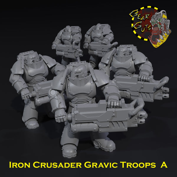 Iron Crusader Gravic Troops x5 - A - STL Download