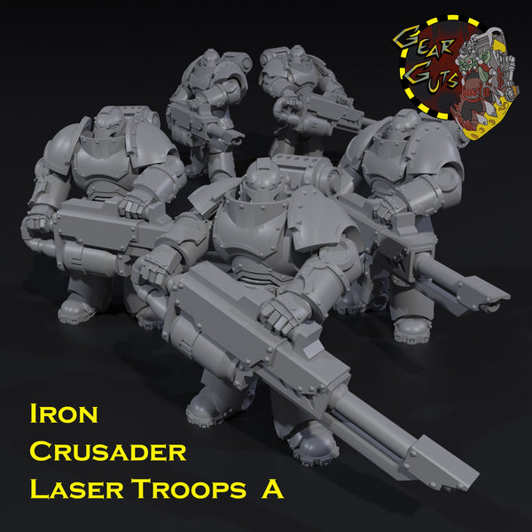 Iron Crusader Laser Troops x5 - A - STL Download